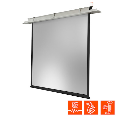 celexon Deckeneinbau Leinwand Motor Expert - 160 x 160 cm - 1:1 - Gain 1,2