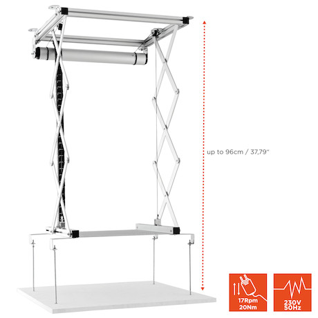 celexon Beamer Deckenlift PL1000 - max. ausfahrbar bis 96 cm - 15kg Traglast