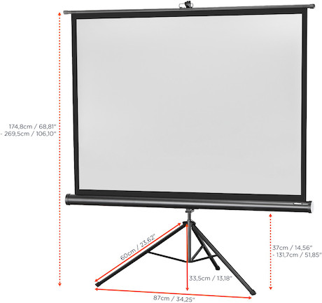 celexon Stativleinwand Economy 158 x 118 cm