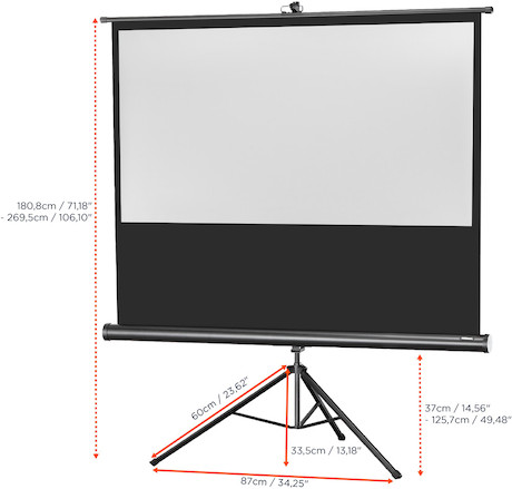 celexon Stativleinwand Economy 158 x 89 cm