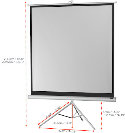 celexon Stativleinwand Economy 158 x 158 cm - White Edition