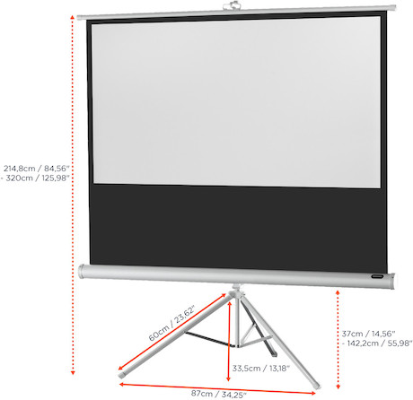 celexon Stativleinwand Economy 219 x 123 cm - White Edition