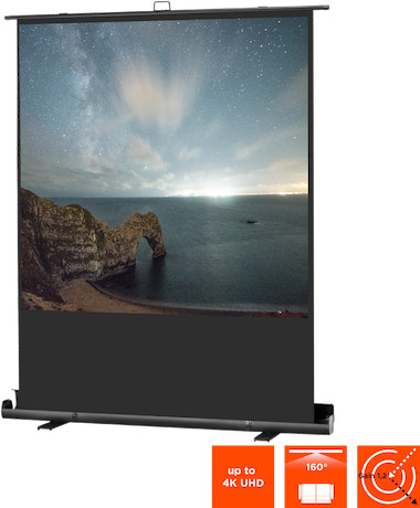 celexon Ultramobil Professional Plus: 200 x 200 cm (111" 1:1) Mobile Pull-up-Leinwand