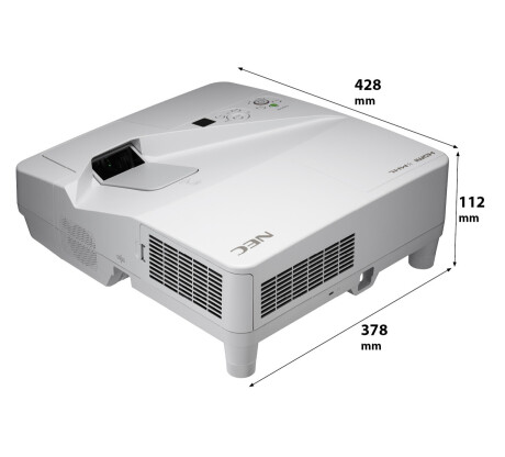 NEC UM351W + Wandhalterung Kurzdistanzbeamer, 3500 ANSI-Lumen, WXGA