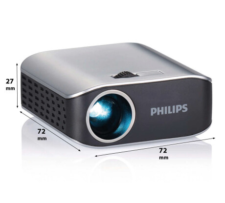 PHILIPS PicoPix 2055 Mini Beamer mit 55 ANSI-Lumen und WVGA Auflösung