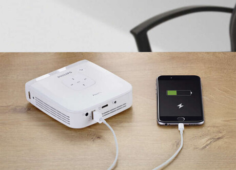 Philips PicoPix Plus PPX4835 Mini Beamer, 350 ANSI-Lumen, HD ready