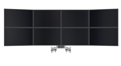 SMS Flatscreenstandfuß Multi Control 2xDual Clamp weiß