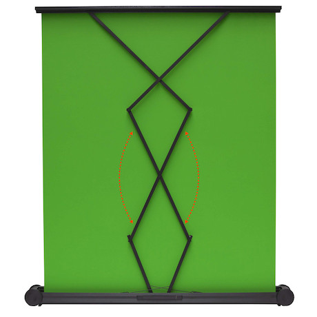 celexon Mobile Chroma Key Green Screen 150 x 180 cm für Zoom-Calls, Tiktok Content & Streaming