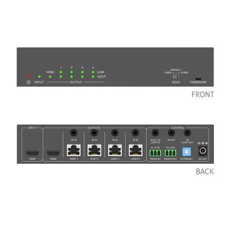 Purelink OneAV PureTools - HDMI HDBaseT Splitter 1x4, 4K (60Hz 4:2:0)