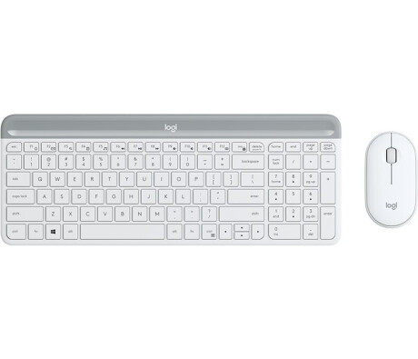 Logitech MK470 Slim Combo Set - Tastatur und Maus - kabellos - weiß
