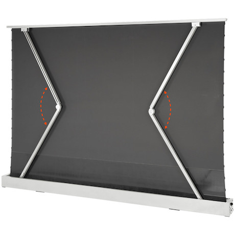 celexon CLR HomeCinema UST elektrische Boden-Leinwand 100", 221 x 124cm - weiß