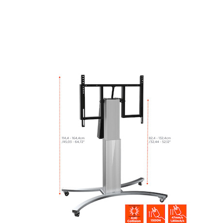 celexon Expert elektrisch höhenverstellbarer Display-Rollwagen Adjust-V4286S mit Kippfunktion - 50cm