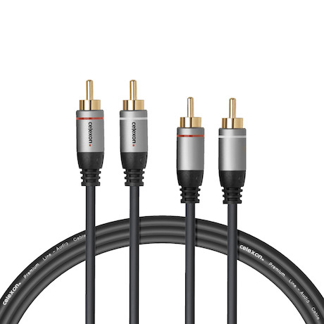 celexon 2x Cinch Stereo Audiokabel 7,5m - Professional Line