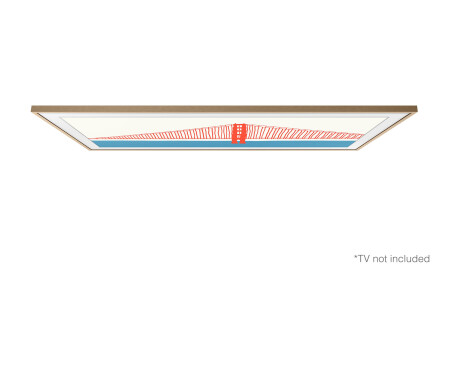 Samsung 75" Frame Rahmen Modern Teak