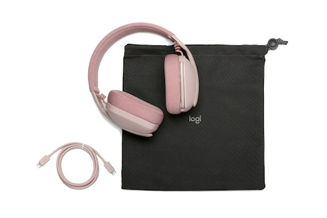 Logitech Zone Vibe 100 - kabelloses Bluetooth Headset, ohrumschließend, Rosa