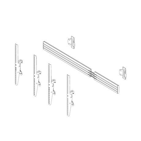 Hagor comPROnents® Menuboard Wandhalterung für 2 Displays 46-65" Portrait|max.VESA 400x600