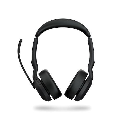 Jabra Evolve2 55 Link380a MS Stereo – schnurloses Stereo Headset mit USB-A zertifiziert für Microsof