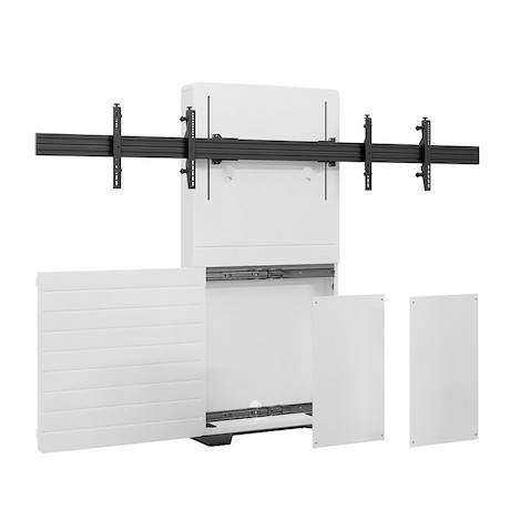 Hagor CON-Line® Big FS Lift Dual 65 - 75" freistehende Medienstele, elektrisch höhenverstellbar