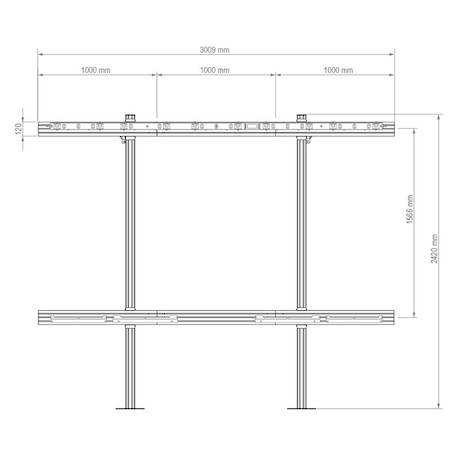 Hagor LED-Standsystem mit Boden-Wand-Montage - passend für LG LAAA 136"