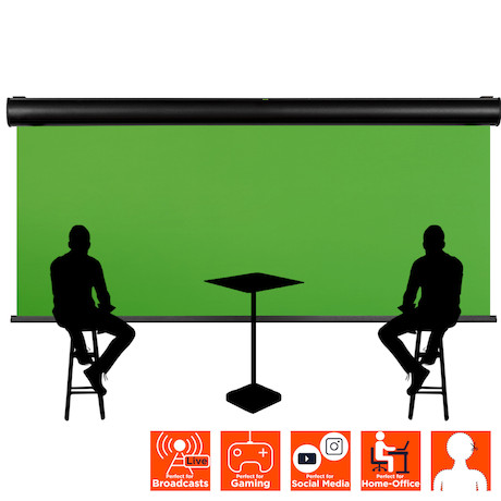 celexon Motor Chroma Key Green Screen 400 x 300 cm - Demo