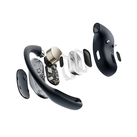 SHOKZ OpenFit Air Open-Ear-Design Bluetooth Kopfhörer mit 28 Stunden Wiedergabezeit | Farbe: Schwarz