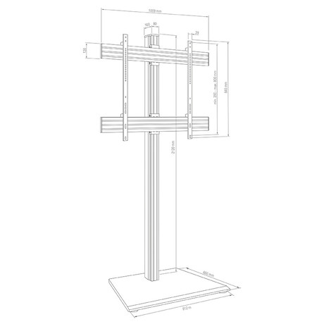 Hagor CPS Freestanding Single - ein freistehendes Standsystem | Bildschirmdiagonale 75 – 98“ |