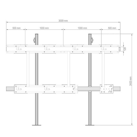 Hagor LED-SBW LG LAEC 136“ GN2 Standsystem zur Boden-Wand Montage passend für LG LAEC 136“ GN2