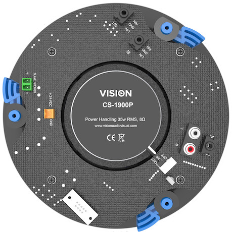 Vision CS-1900P Bluetooth-Aktiv-Deckenlautsprecher | Paar | Weiß |
