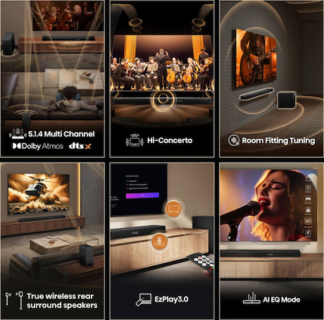 Hisense 5.1.4 Multi Channel Soundbar System AX5140Q in Schwarz