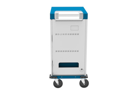 GEMMA T32C Ladewagen für 32 Geräte, USB-C, 18W pro Port, weiß/blau