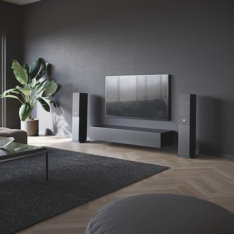 Audio Pro A48 Wireless Multiroom-Standlautsprecher in Schwarz