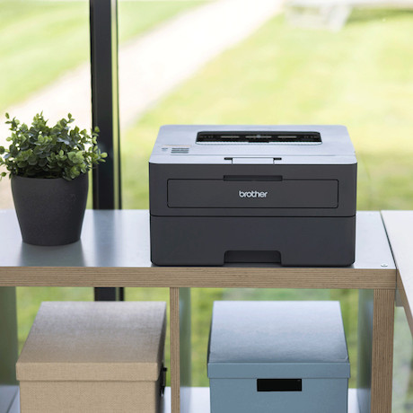Brother HL-L2445DW kompakter Laserdrucker schwarz weiß mit WLAN/LAN und Duplexdruck