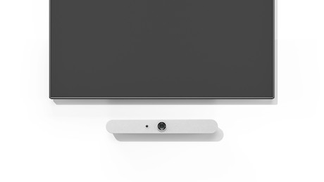 Logitech Rally Bar Mini Konferenzkamera mit 3840 x 2160 4K UHD, 8,3 MP, 30 fps & 120° in weiß für kl