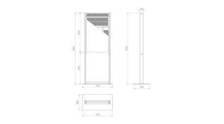 Hagor Floorstand OM55 - Freistehendes Standsystem speziell für Samsung OM55B / OM55N-S