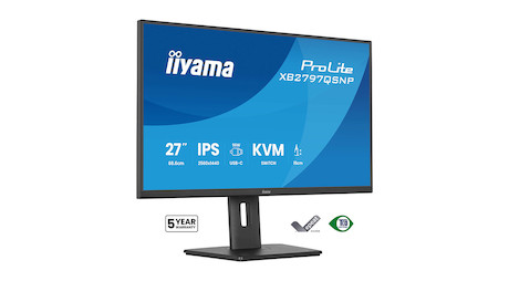 iiyama ProLite XB2797QSNP-B1 27″ QHD-Monitor mit USB-C-Docking, KVM-Switch und LAN
