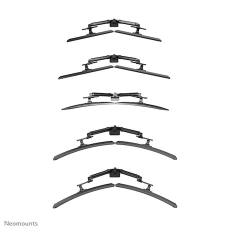Neomounts Next One SL Desk Mount double display sliding VESA topfix clamp/grommet
