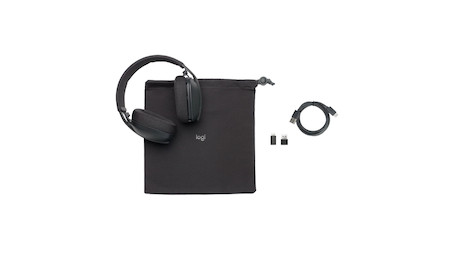 Logitech Zone Vibe Wireless Over-Ear-Kopfhörer mit Bluetooth und USB-Empfänger | UC- Version | Grafi