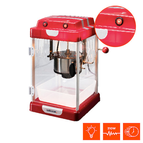 celexon CinePop CP1000 Popcornmaschine - Retrolook - rot