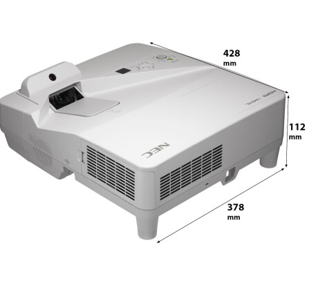 NEC UM352Wi Multi-Touch Kurzdistanzbeamer mit 3500 ANSI-Lumen und WXGA