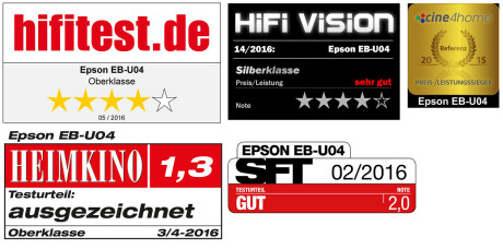 Epson EB-U04 Heimkino Beamer mit 3000 ANSI-Lumen und WUXGA Auflösung