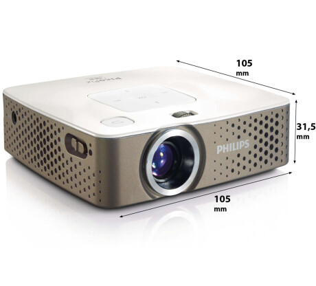 Philips PicoPix PPX3410 Mini Beamer mit 100 ANSI-Lumen und WVGA