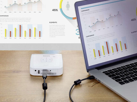 Philips PicoPix Plus PPX4835 Mini Beamer, 350 ANSI-Lumen, HD ready