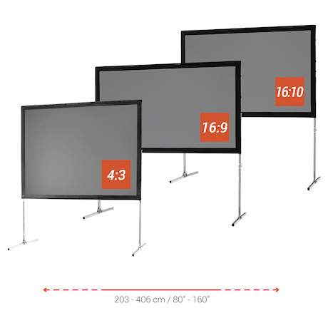 celexon Faltrahmen Leinwand Mobil Expert 244 x 137cm, Rückprojektion - Demoleinwand