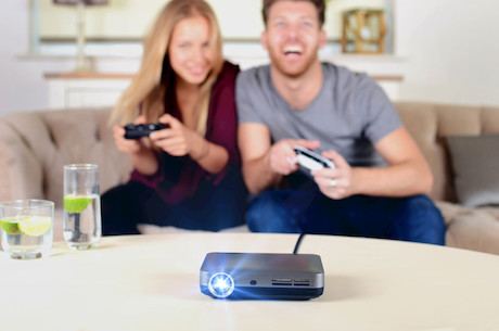 Optoma ML330, grau Mini Beamer mit 500 ANSI-Lumen und WXGA Auflösung