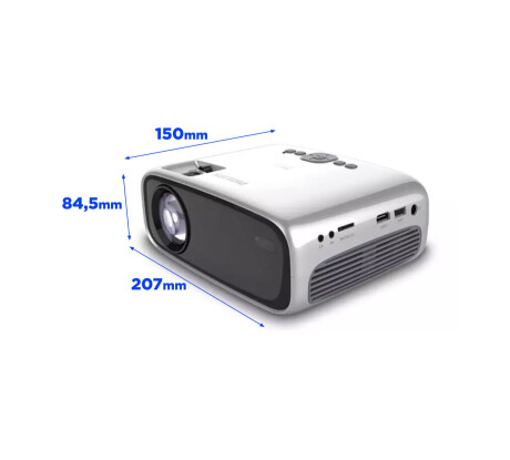 Philips NeoPix Easy Mini-Projektor Pico-Beamer mit 2600 Lumen und WVGA Auflösung