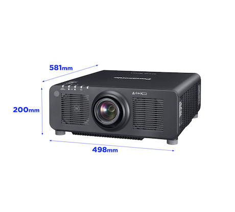 Panasonic PT-RZ690BE mit Objektiv, schwarz Installationsbeamer mit 6.200 Lumen