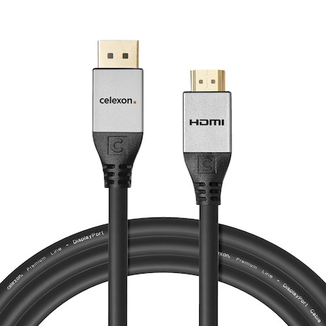 celexon DisplayPort auf HDMI Kabel 4K 1,0m - Professional Line