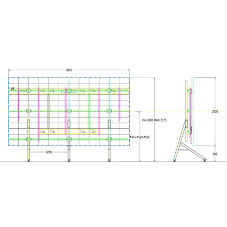 Hagor freistehendes LED-Standsystem passend für LG LAEC 136" GN2