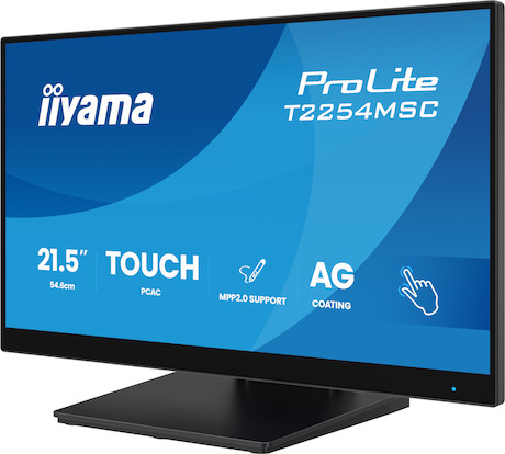 iiyama ProLite T2254MSC-B2AG 22" PCAP 10-Punkte Touchscreen-Monitor mit IPS-Panel-Technologie und An