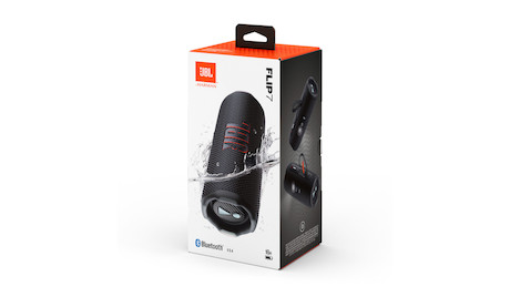 JBL Flip 7 Bluetooth-Lautsprecher mit AI Sound Boost und bis zu 16 Stunden Wiedergabezeit, schwarz